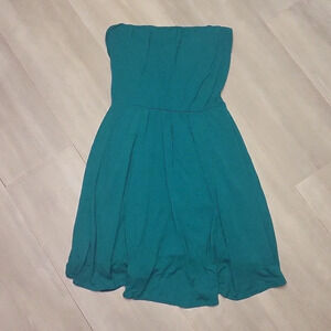 The Limited Kelly Green Cross Back Lined Strapless Dress‎ Womens Size XS